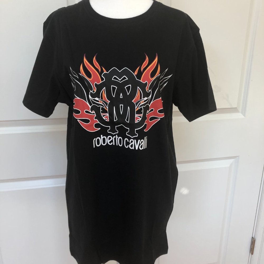 Flame Graphic Logo T-Shirt from Roberto Cavalli